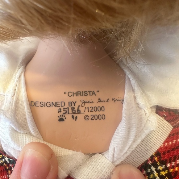 2000 Boyds Bear Yesterdays’ Children Christa Large L/E Doll 90 - Picture 6 of 9